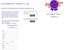 Tablet Screenshot of blueribbonpetproducts.com